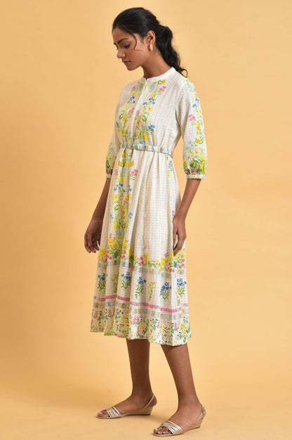 White Floral Summer Vacay Dress - Image 3